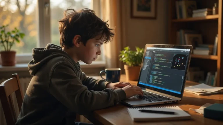 kind lernt online programmieren